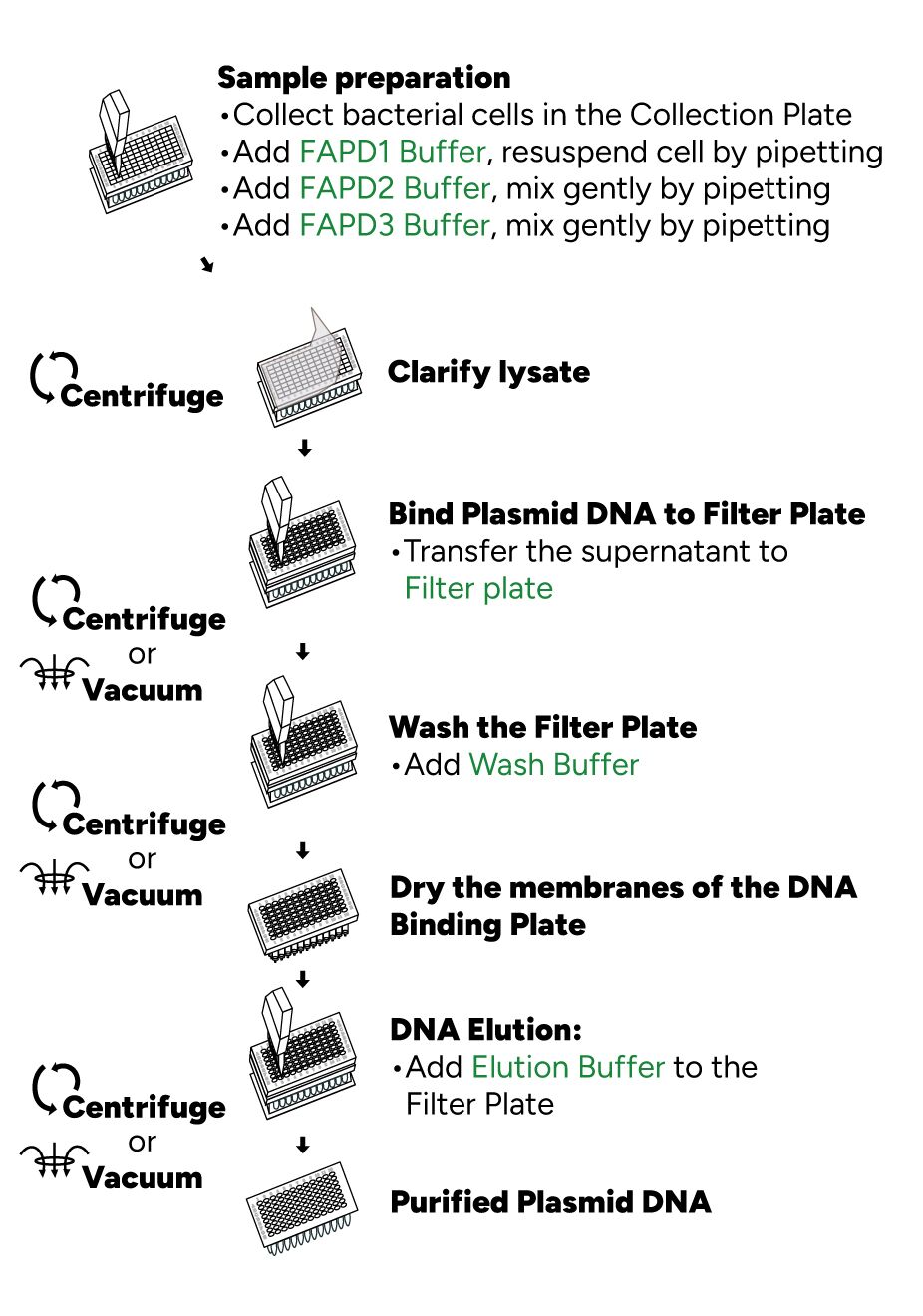 FavorPrep 96-Well Plasmid DNA Extraction Kit Protocol