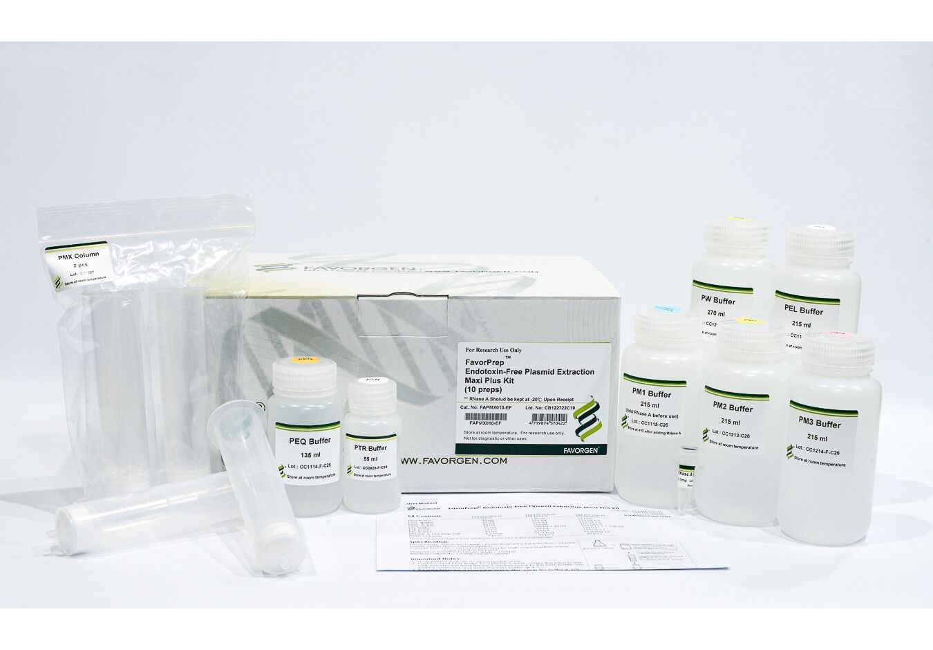 FavorPrep Endotoxin Plasmid DNA Extraction Maxi Plus Kit