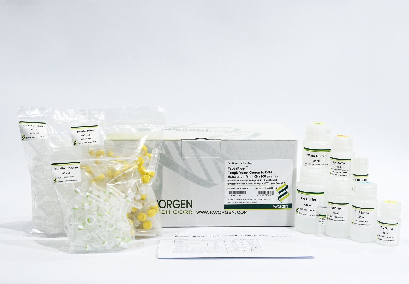 FavorPrep Fungi/Yeast Genomic DNA Extraction Mini Kit