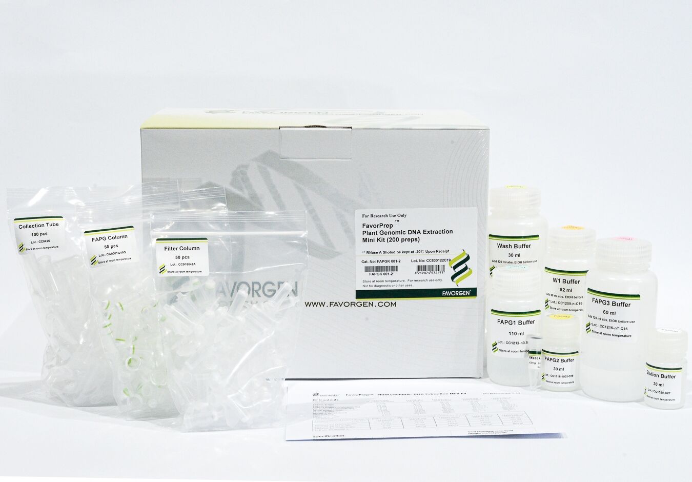 FavorPrep Plant Genomic DNA Extraction Maxi Kit