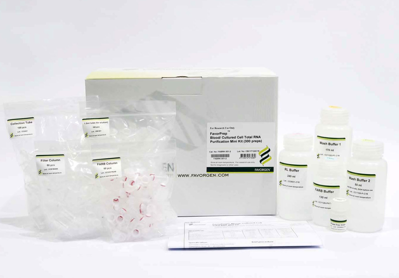 FavorPrep Blood/Cultured Cell Total RNA Mini Kit