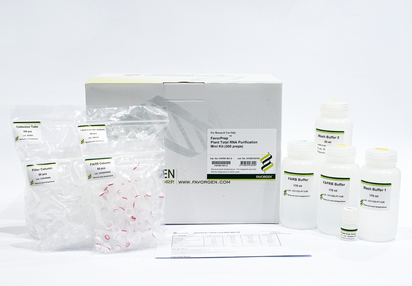FavorPrep Plant Total RNA Mini Kit