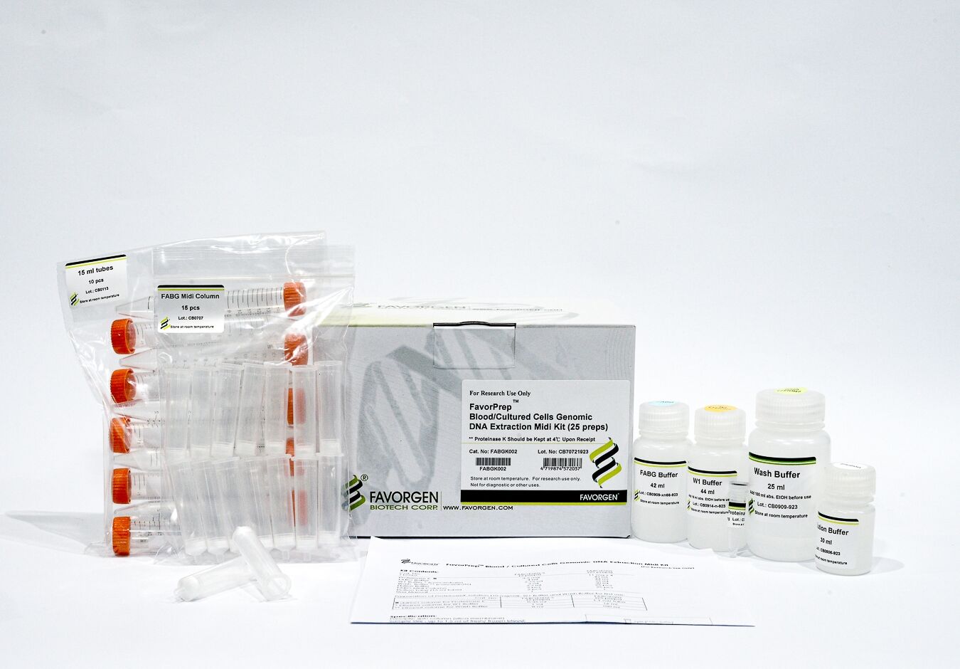 FavorPrep Blood/Cultured Cell Genomic DNA Extraction Midi Kit